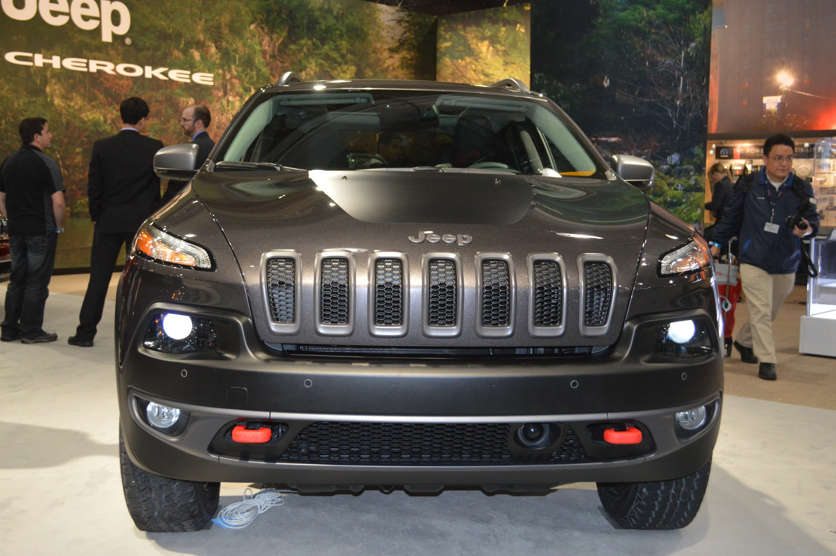 The creased, seven-slot grille