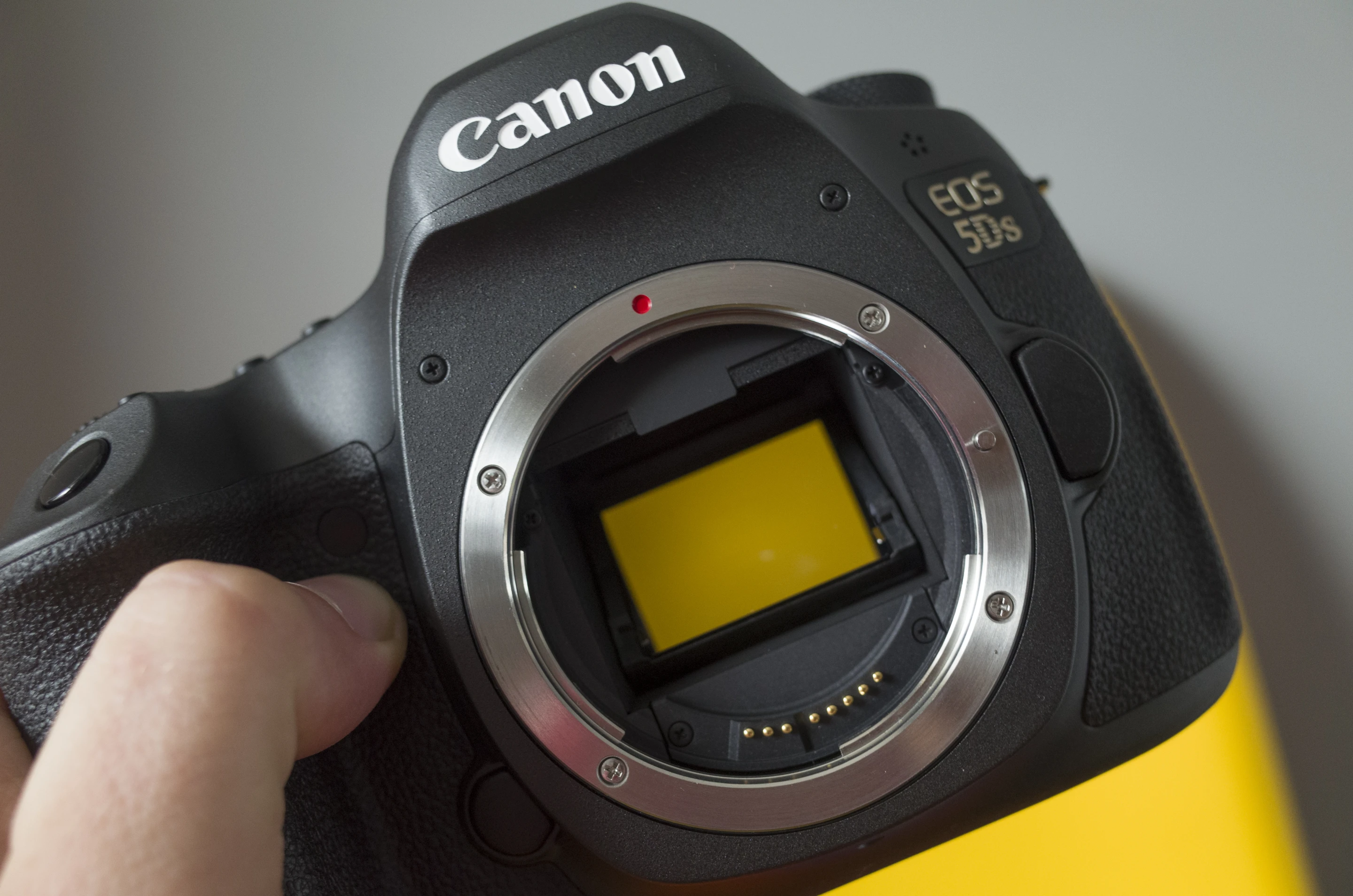 The magnesium alloy construction gives the Canon 5Ds a tank-like solid feel