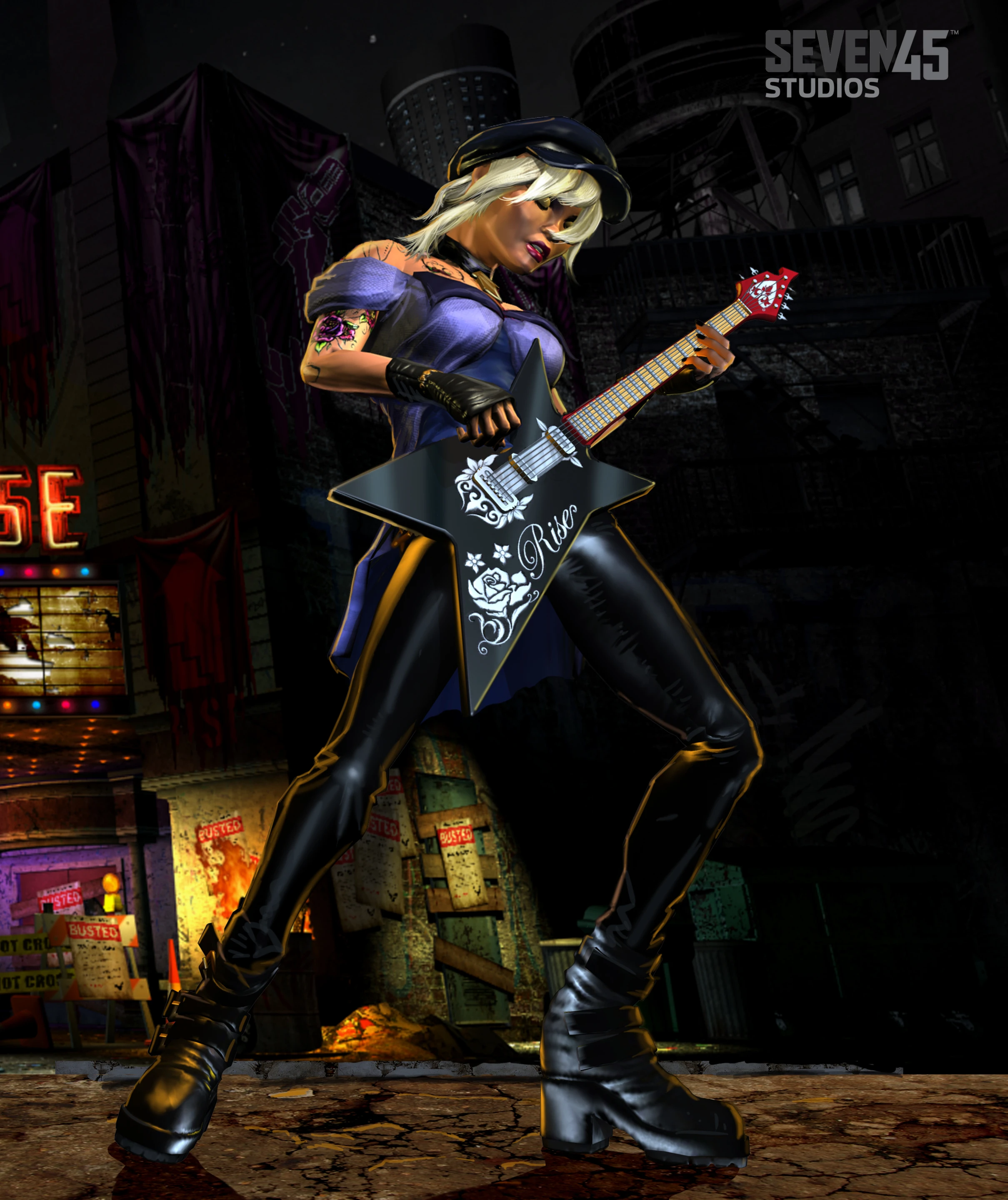 One of characters from the forthcoming "Power Gig: Rise of the SixString" game