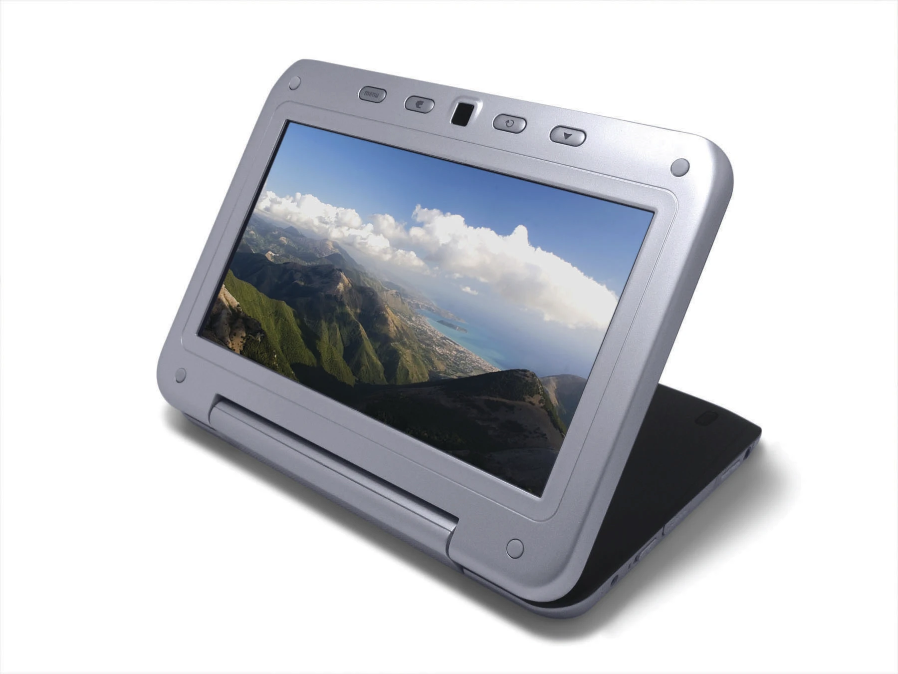 The tablet benefits from portrait or landscape orientation