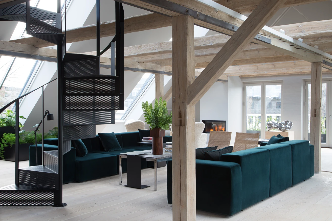 The Vipp Loft is located atop an old printing factory dating back to 1910
