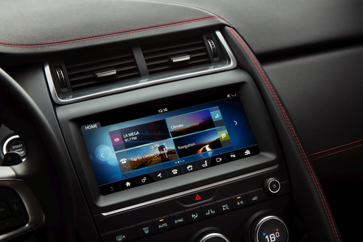 10-in infotainment system touchscreen