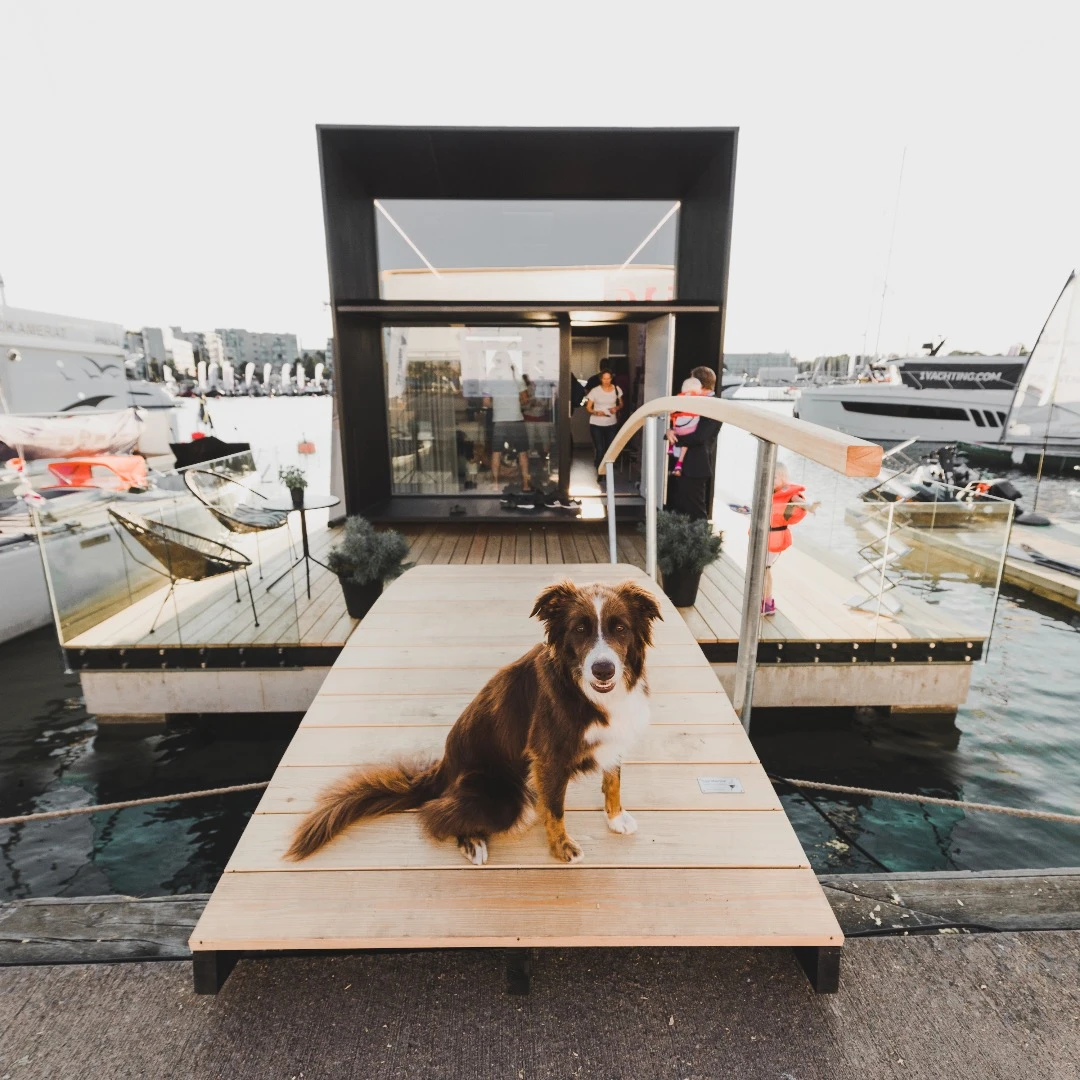 The Koda Light Float can be finished in wood or zinc