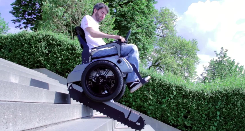 The Scalevo wheelchair at its first public demo