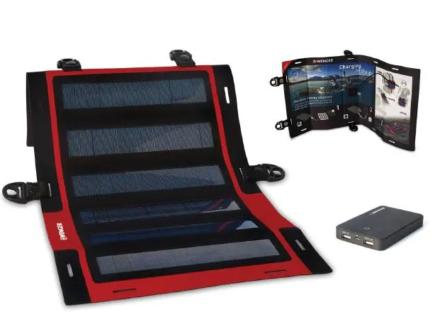 The charger includes a USB connection and 5-tip adapter