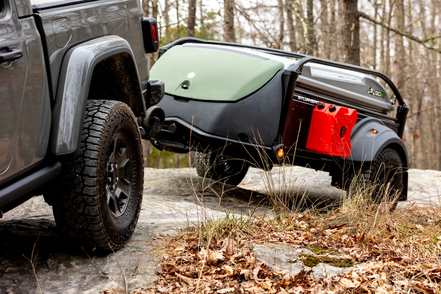The biggest new additions come down low by way of the all-terrain tires and steel wheels, higher ground clearance and Timbren off-road-ready suspension