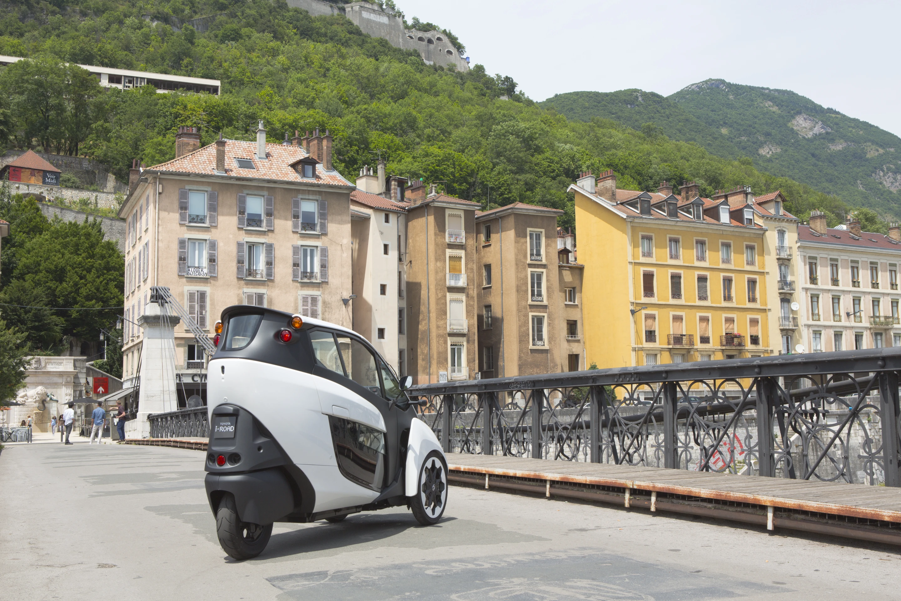 The Toyota iROAD is part of a comprehensive urban transport system