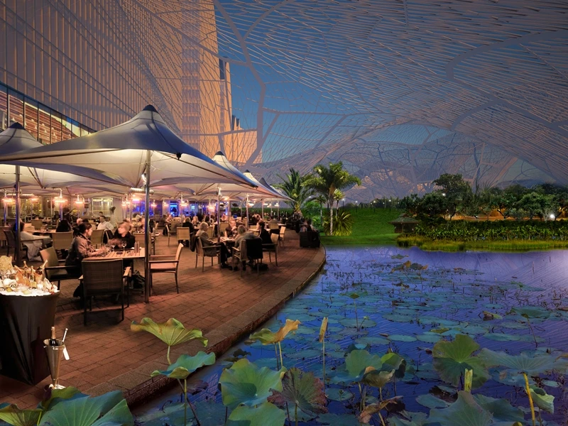 Bubbles could cover a park, botanical garden and leisure spaces