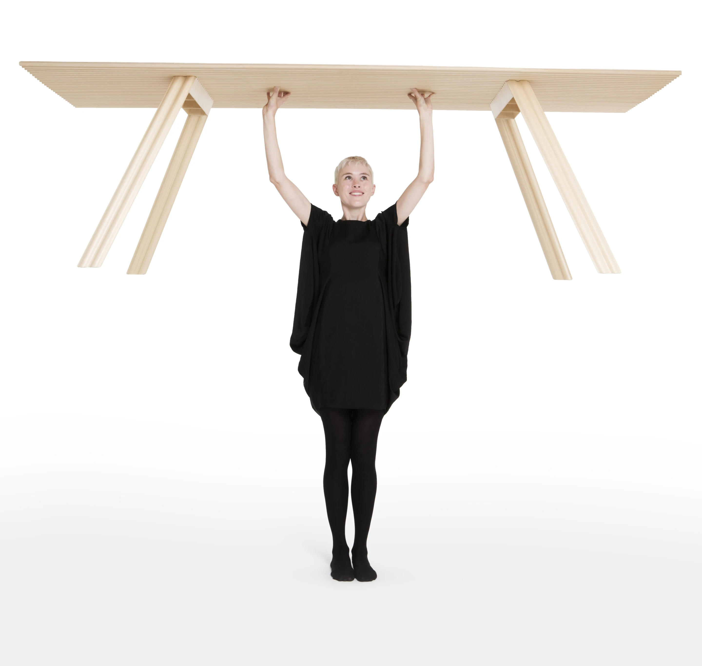 British industrial designer, Benjamin Hubert has created "the world’s lightest timber table"