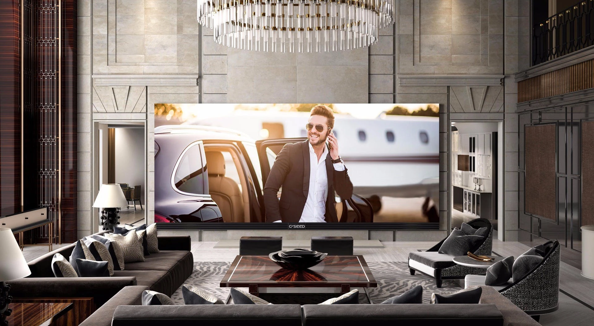 The C Seed 262 UHD TV's 262-in (6.65 m) screen is for those that know size does matter