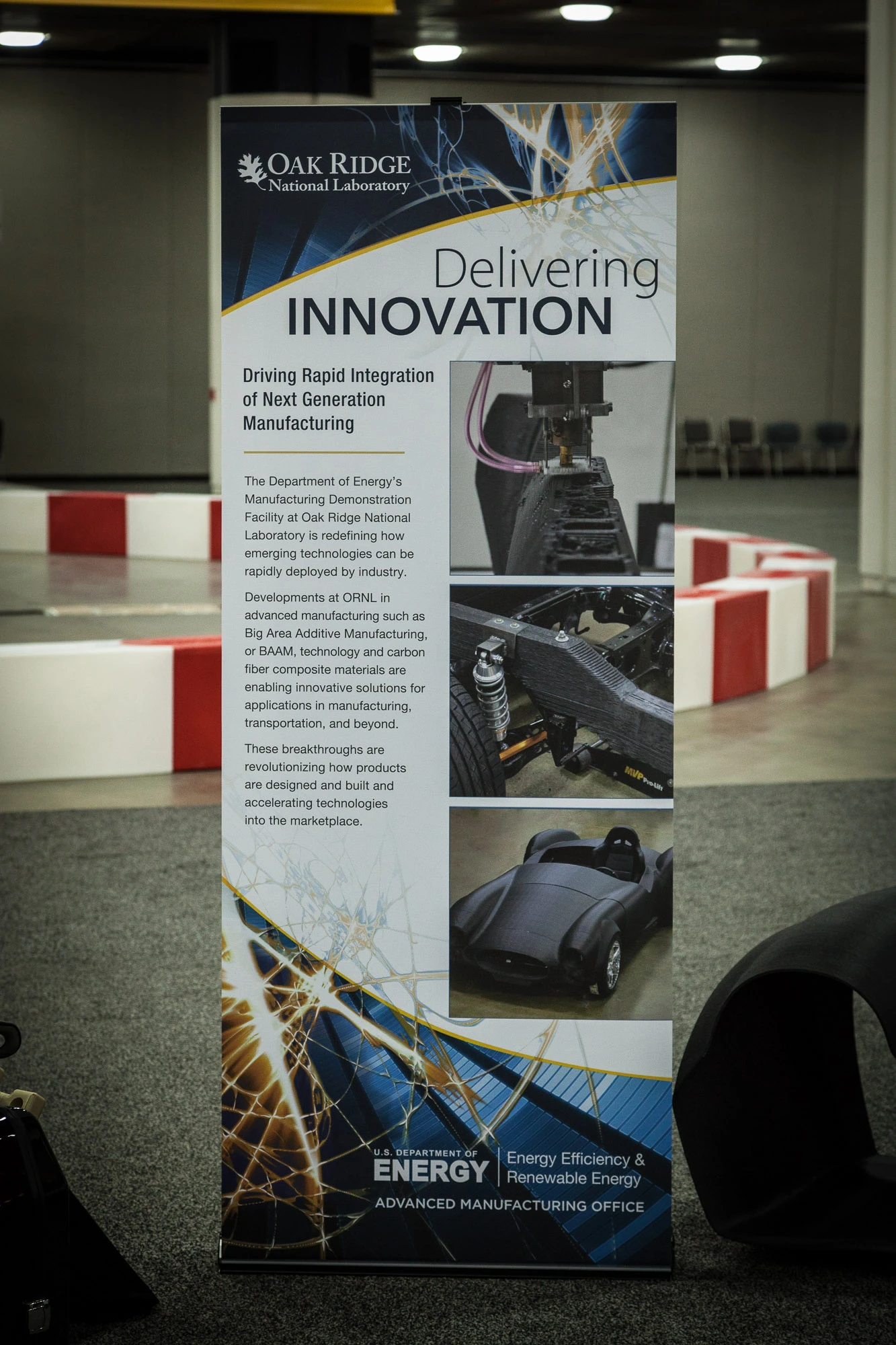 The ORNL Shelby Cobra infographic board (Image: Loz Blain/Gizmag.com)