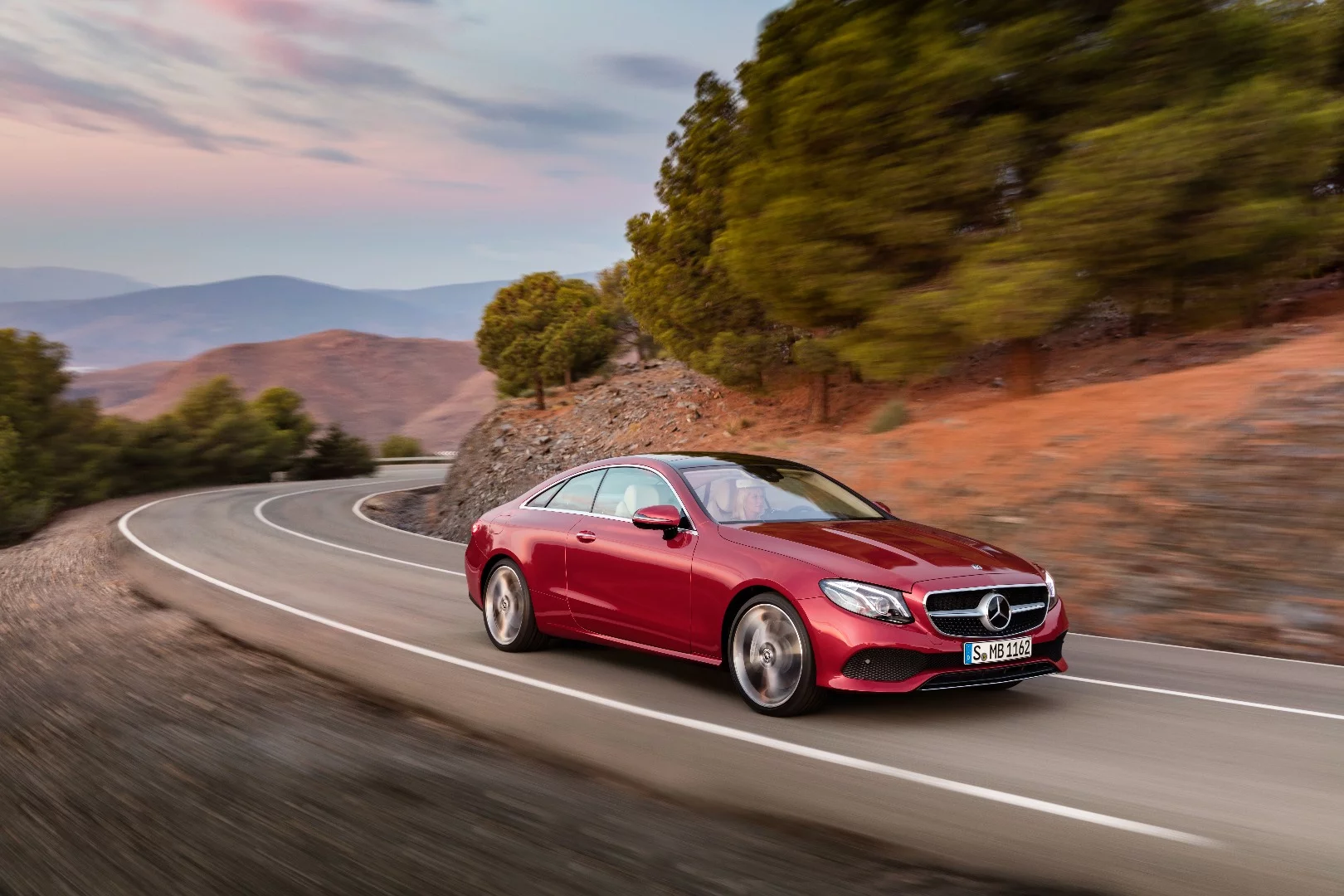 The new E-Class Coupe can be had with a diesel, or three different petrol engines