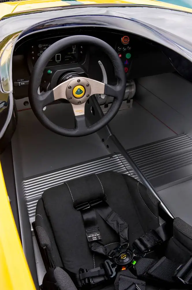 The Lotus 3-Eleven's racing focused cockpit