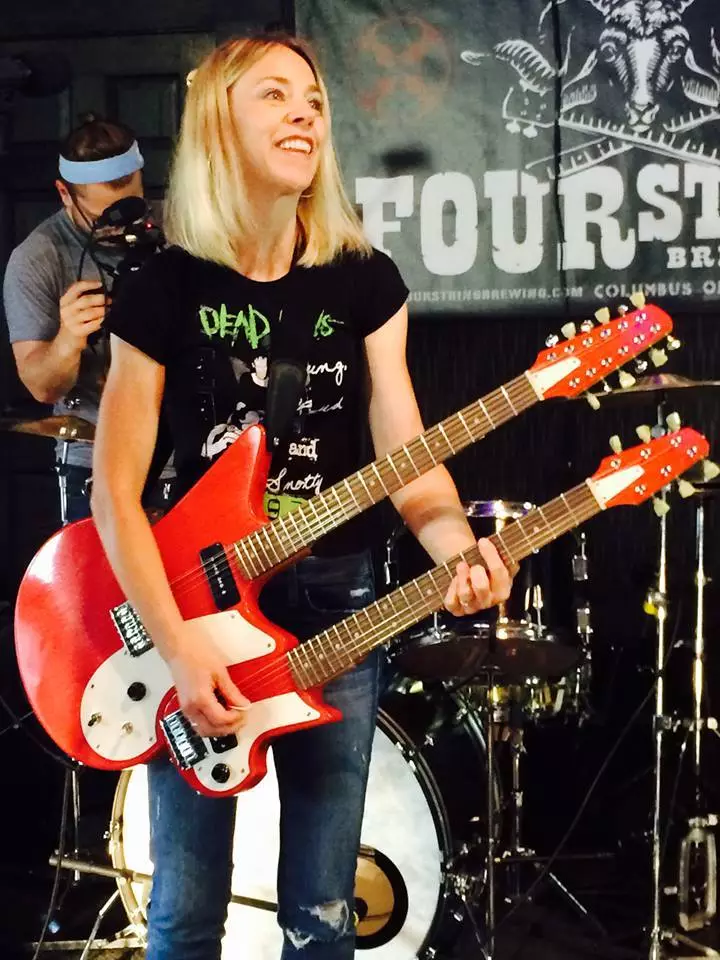 The Flux Guitar in doubleneck mode