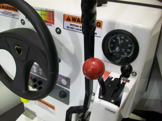 The AirRider hovercraft's controls