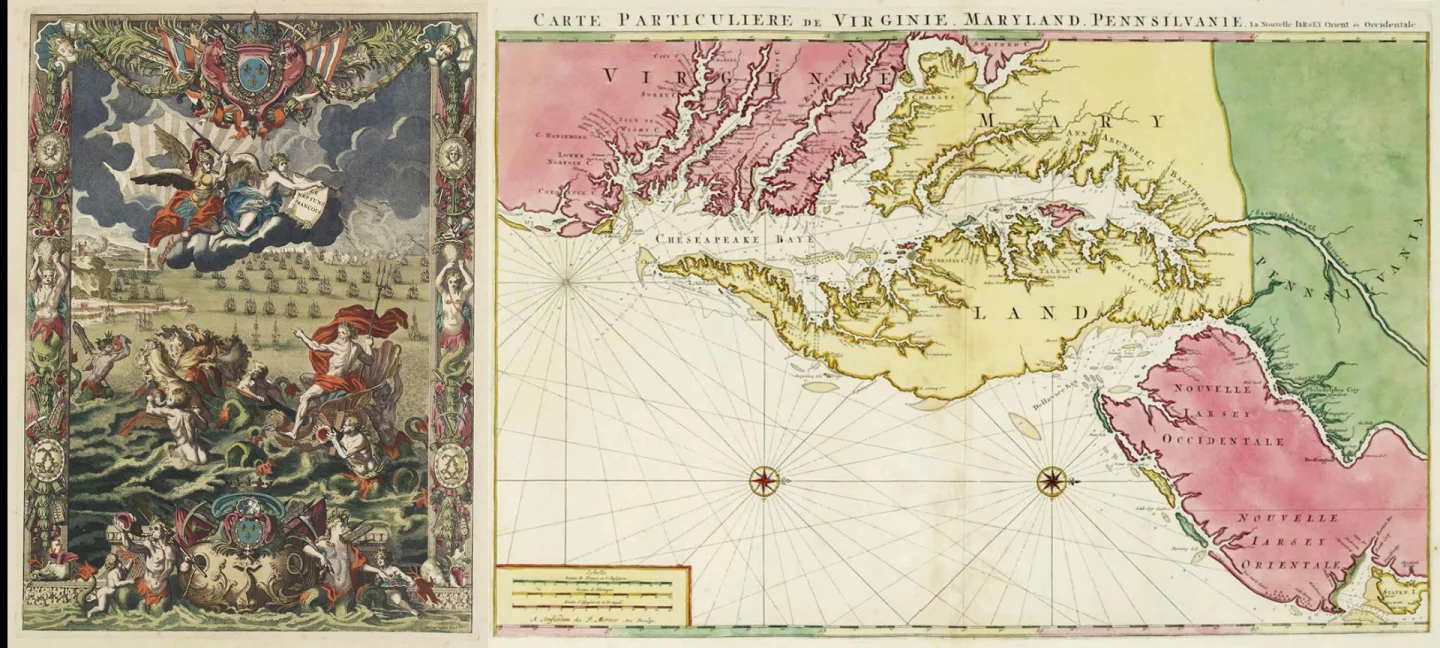 Three beautiful marine atlases bound as one, being Le Neptune François, Cartes Marines à l'Usage des Armées du Roy de la Grande Bretagne and Atlas Martime, was sold for $185,000 by Christies on April 5, 2016