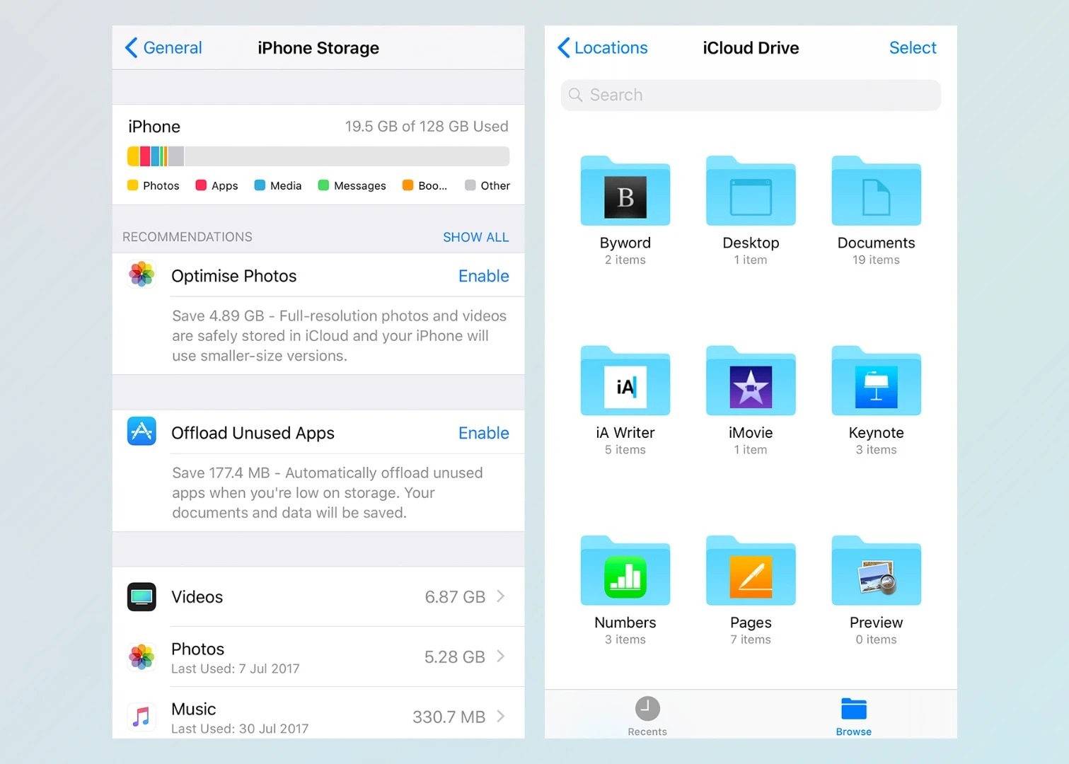 Improved storage management and file browsing options are coming in iOS 11