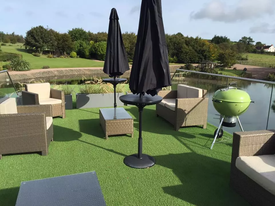 The entire roof is a terrace accessible via stairs