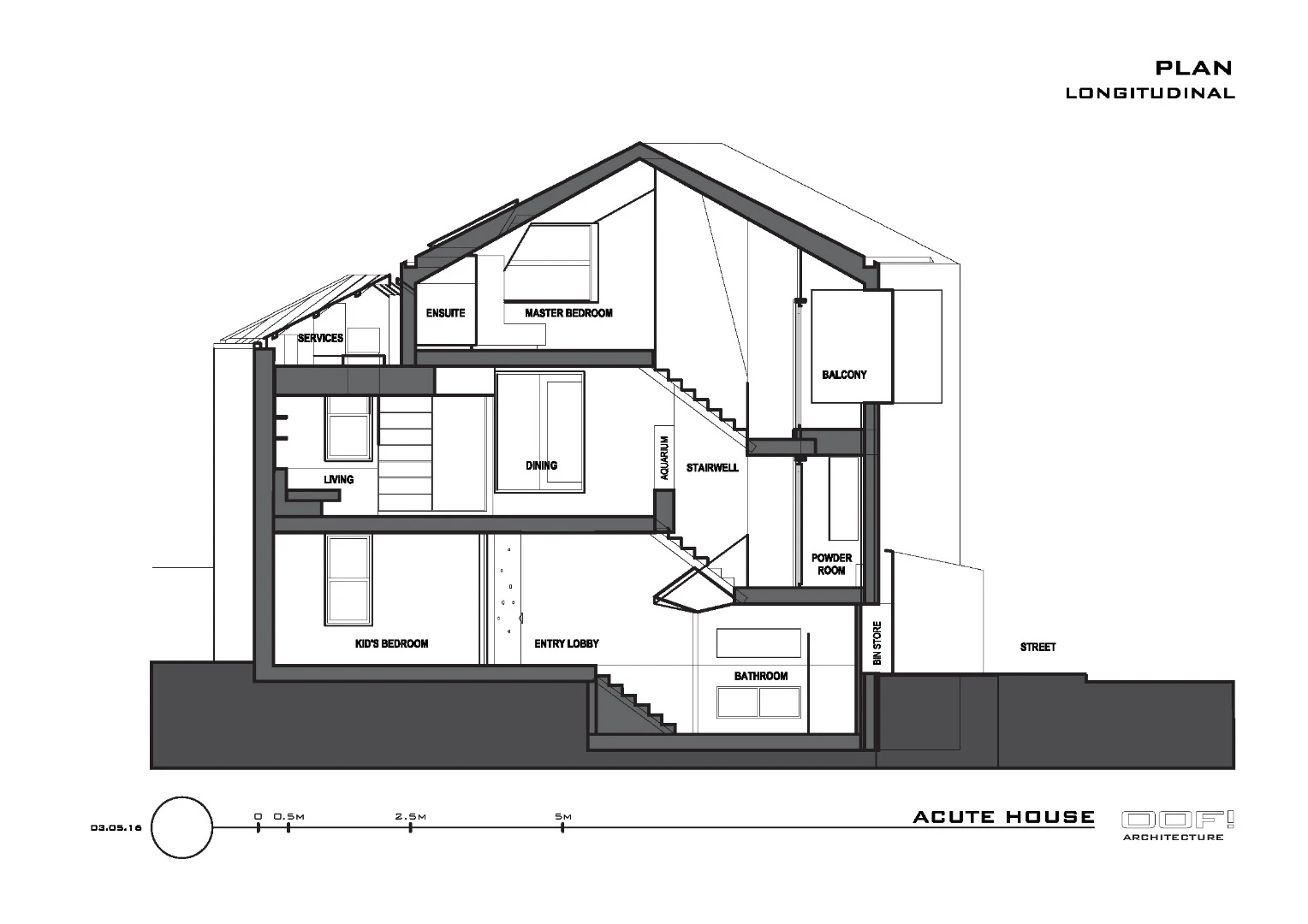 Architectural drawing of the Acute House