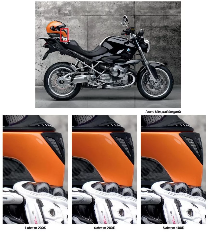 Showing the difference between the different image modes offered by the new H4D-200MS