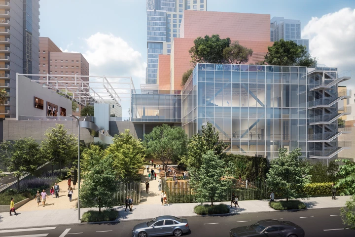 The Colburn Center's partially glazed facade will allow passersby a glimpse of the dance lessons taking part within