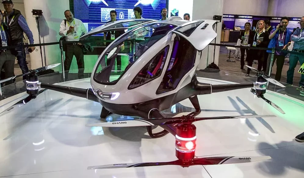 Ehang's 184 drone, shown here at CES earlier this year, will be flight tested in Nevada