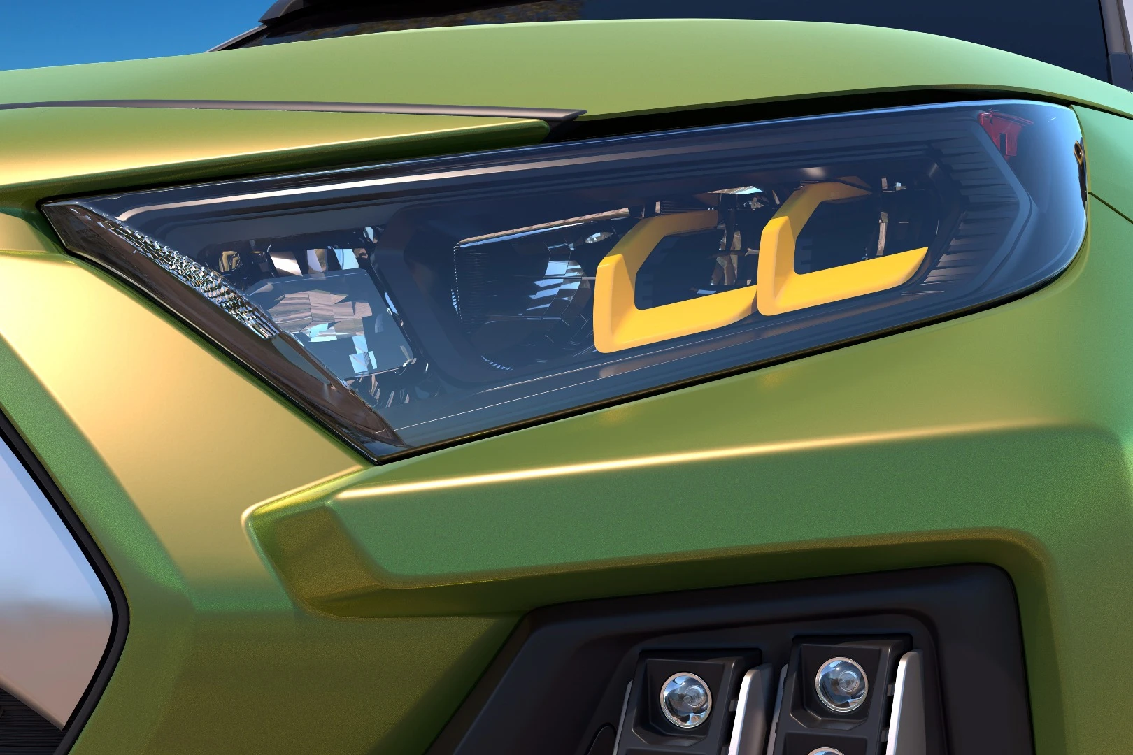 Toyota FT-AC LED headlights close-up