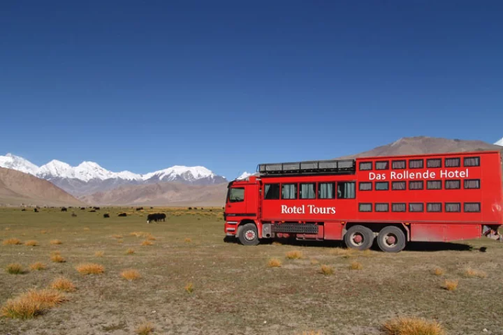 The Rotel rolling hotel takes you off the beaten track and lets you sleep in relative comfort under the stars