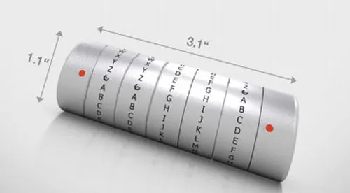 Crypteks dimensions are 3.1 x 1.1 in (7.8 x 2.7 cm)