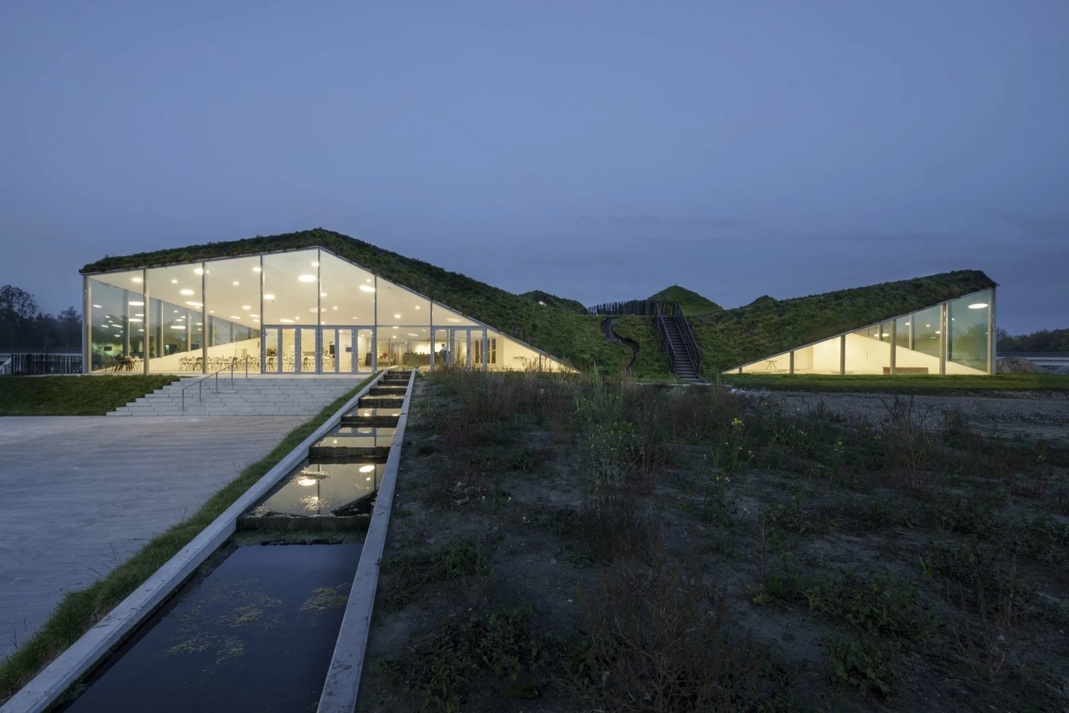 Biesbosch Museum Island is a spectacular green-covered building that blends an artificial structure with an organic quality. From certain angles you wouldn’t even know there is a building there