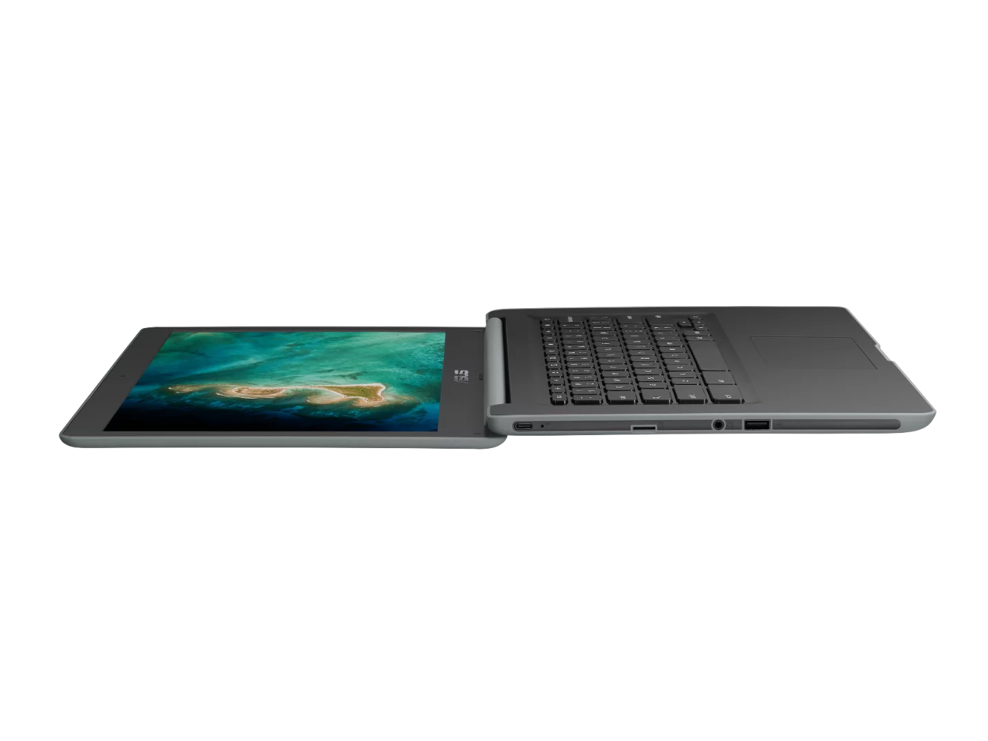 The Chromebook C403 has Intel Celeron processing brains, 4 GB of RAM and 32 GB of storage