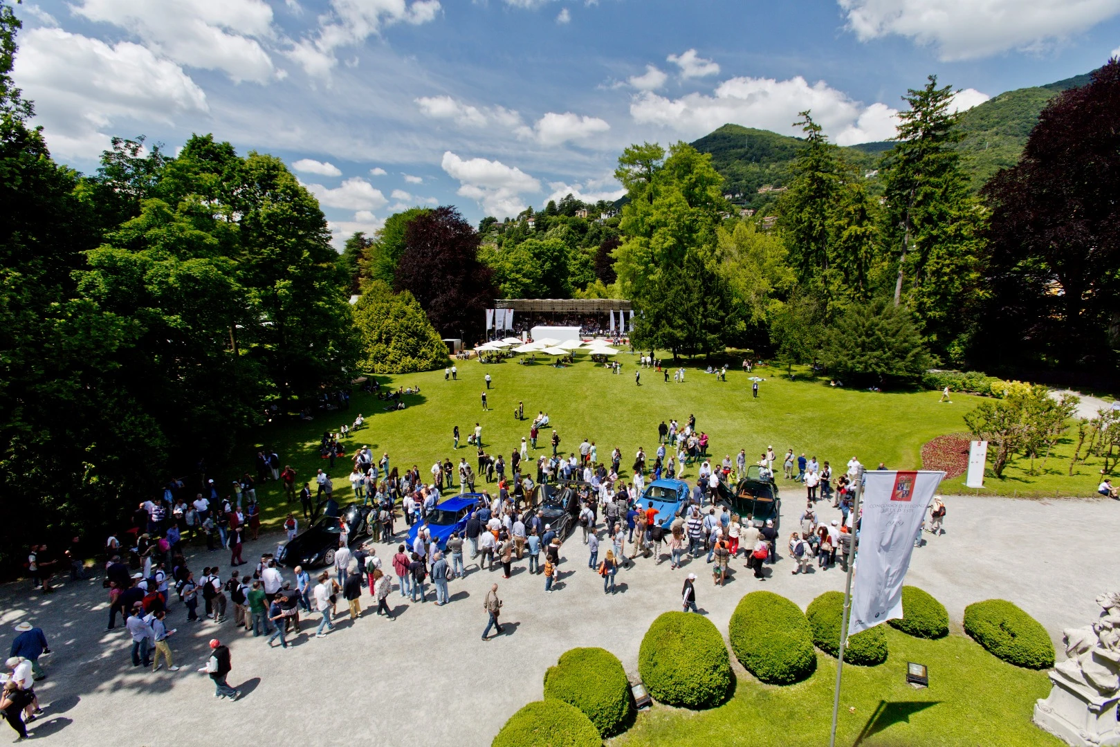 The beautiful grounds of Villa Erba