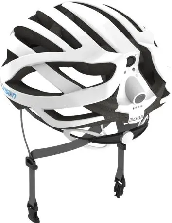 The Cyclevision Edge's rear camera can be livestreamed to a device via Wi-Fi, giving riders a digital rear-view "mirror"