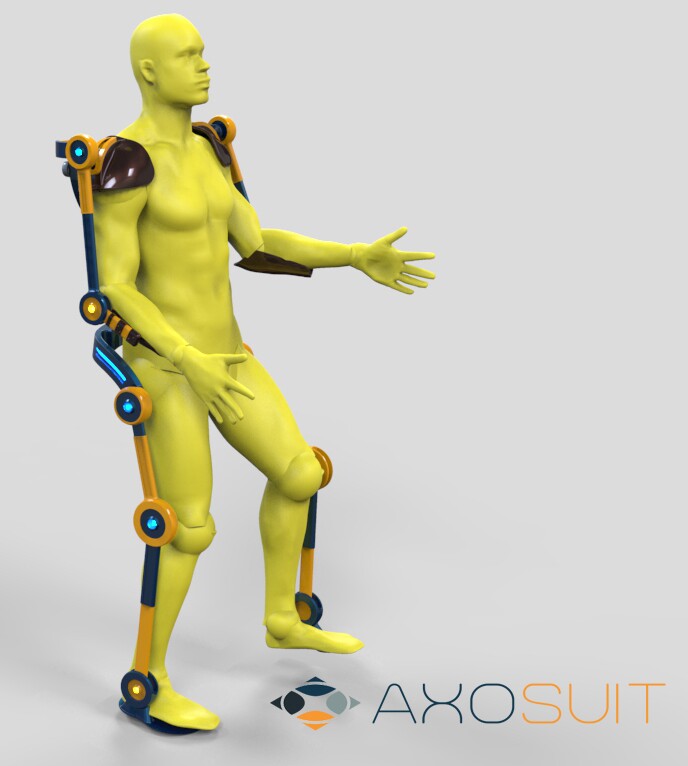 Motors in the AXO Suit would provide a power boost to the wearer's arm and leg movements