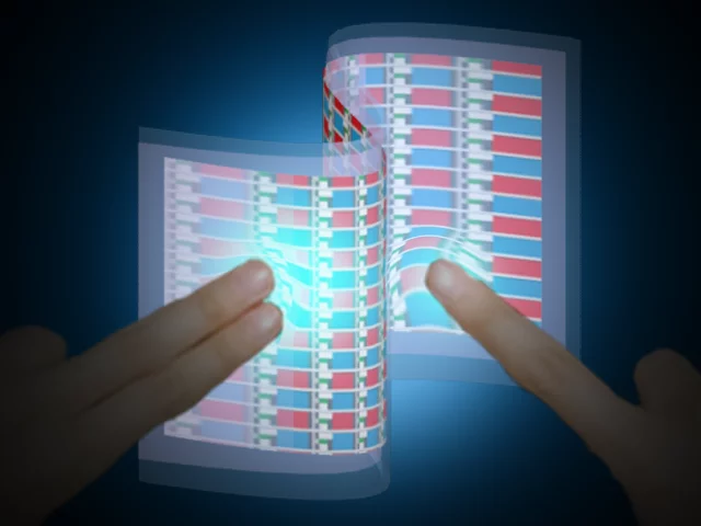 The interactive electronic skin developed at UC Berkeley (Photo: Ali Javey/Chuan Wang, Berkeley)