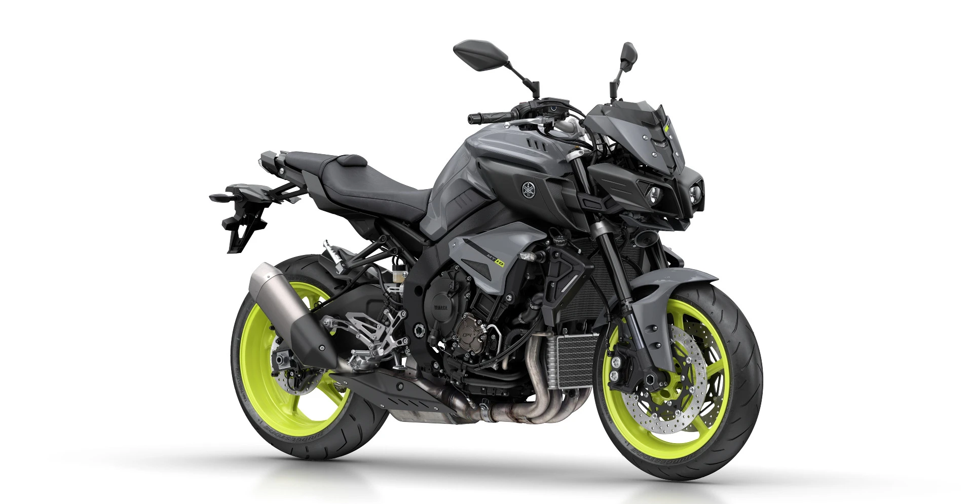 The Yamaha MT-10 in Night Fluo color