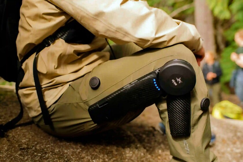 Scale a Mountain with Powered Pants from Google's X Labs According to Skip, a Google X Labs spinout, a new set of "powered pants" can enhance leg strength by up to 40% or make you feel 30 lb (14 kg) lighter. This "mountain goat" exoskeleton aims to remove physical barriers to outdoor hiking.