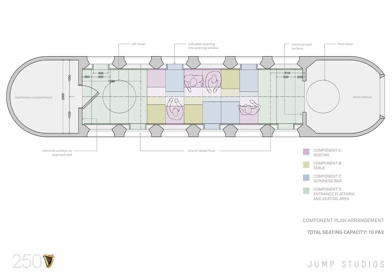 Seating design for refurbished submarine