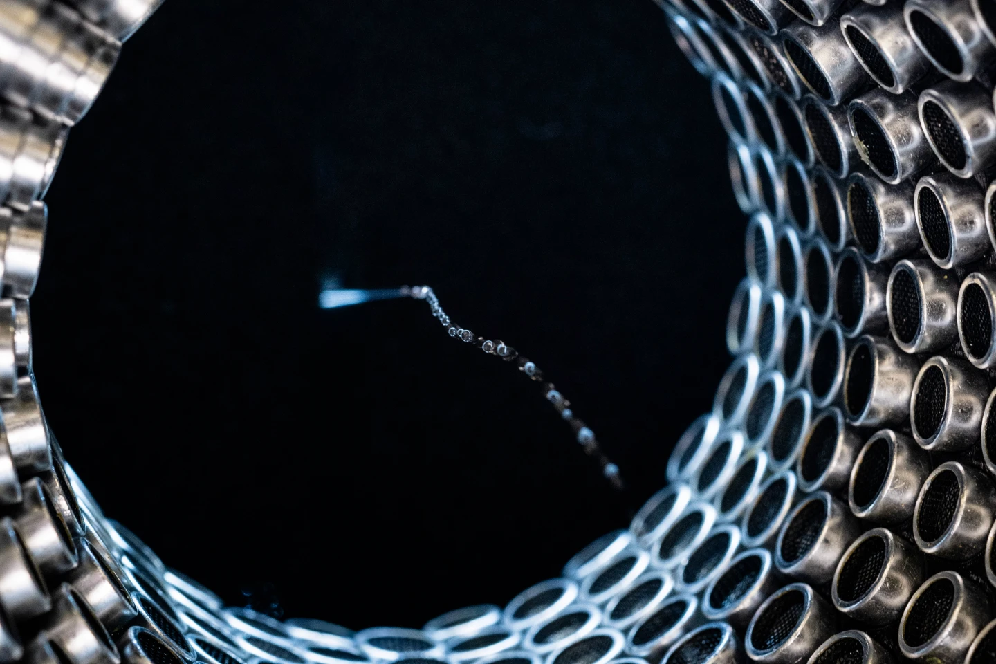 Ultrasound tube levitates matter from one end to the other