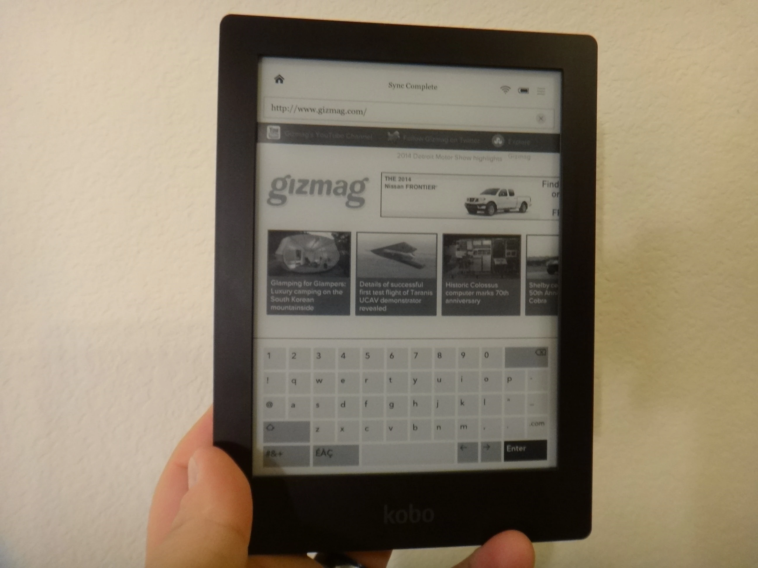 The Kobo Aura HD includes a basic web browser as well, which is serviceable, but probably won't replace your other internet-connected gadgets anytime soon