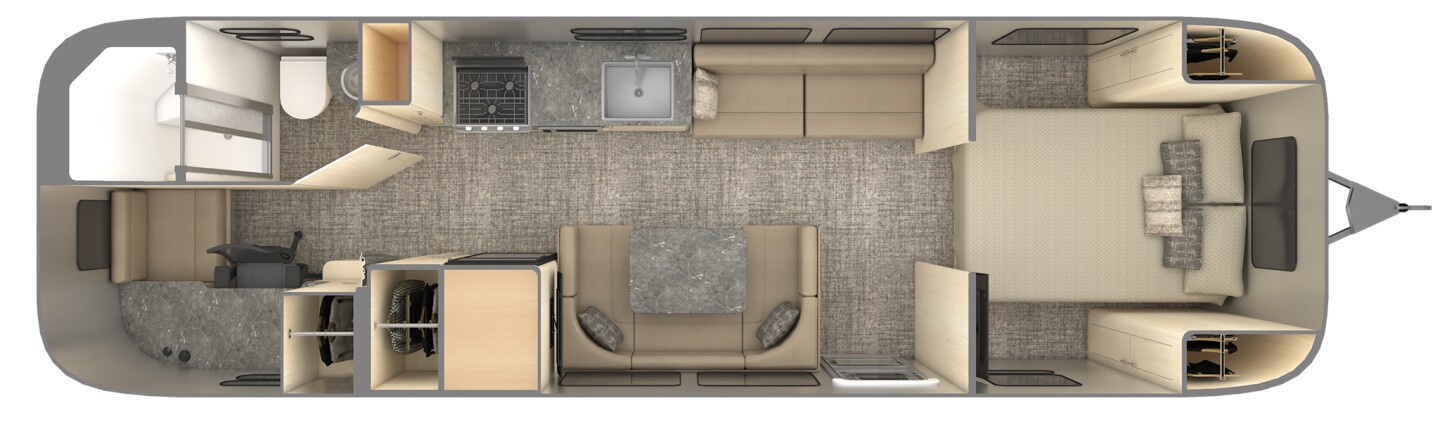 Airstream Flying Cloud 30FB Office floor plan