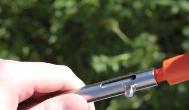 The flares screw into the top of the Endure and fire off with help from the spring-activated mechanism