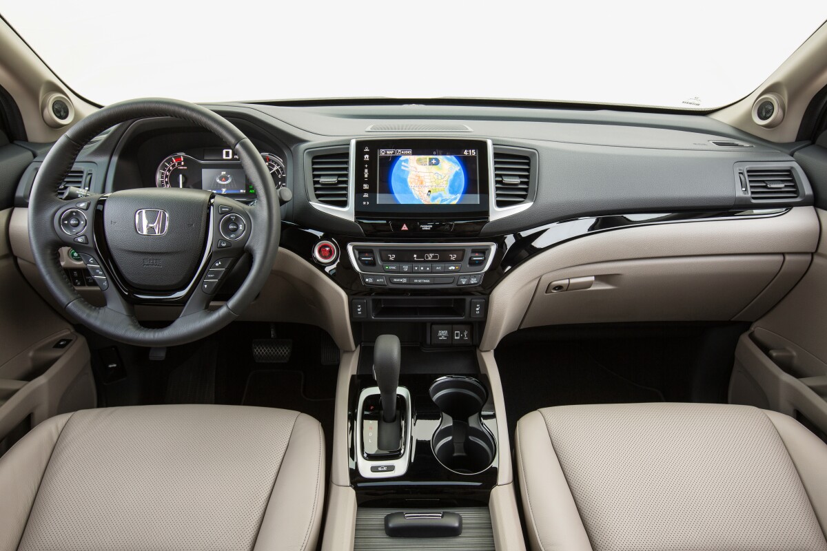 The driver and front passenger are treated to a lot of leg and headroom in the Ridgeline