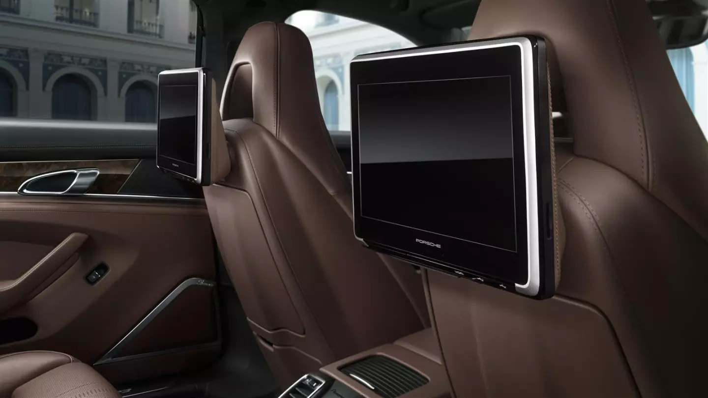 Porsche is debuting a new rear-seat entertainment system in its limited-run Panamera