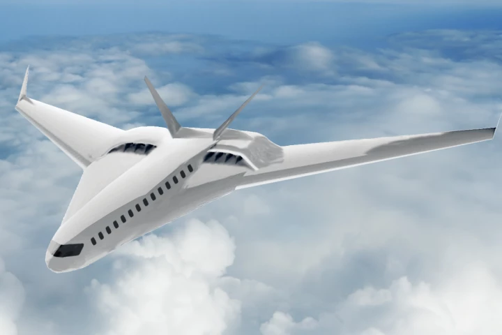Artist's rendering of an advanced commercial transport aircraft concept utilizing CHEETA systems