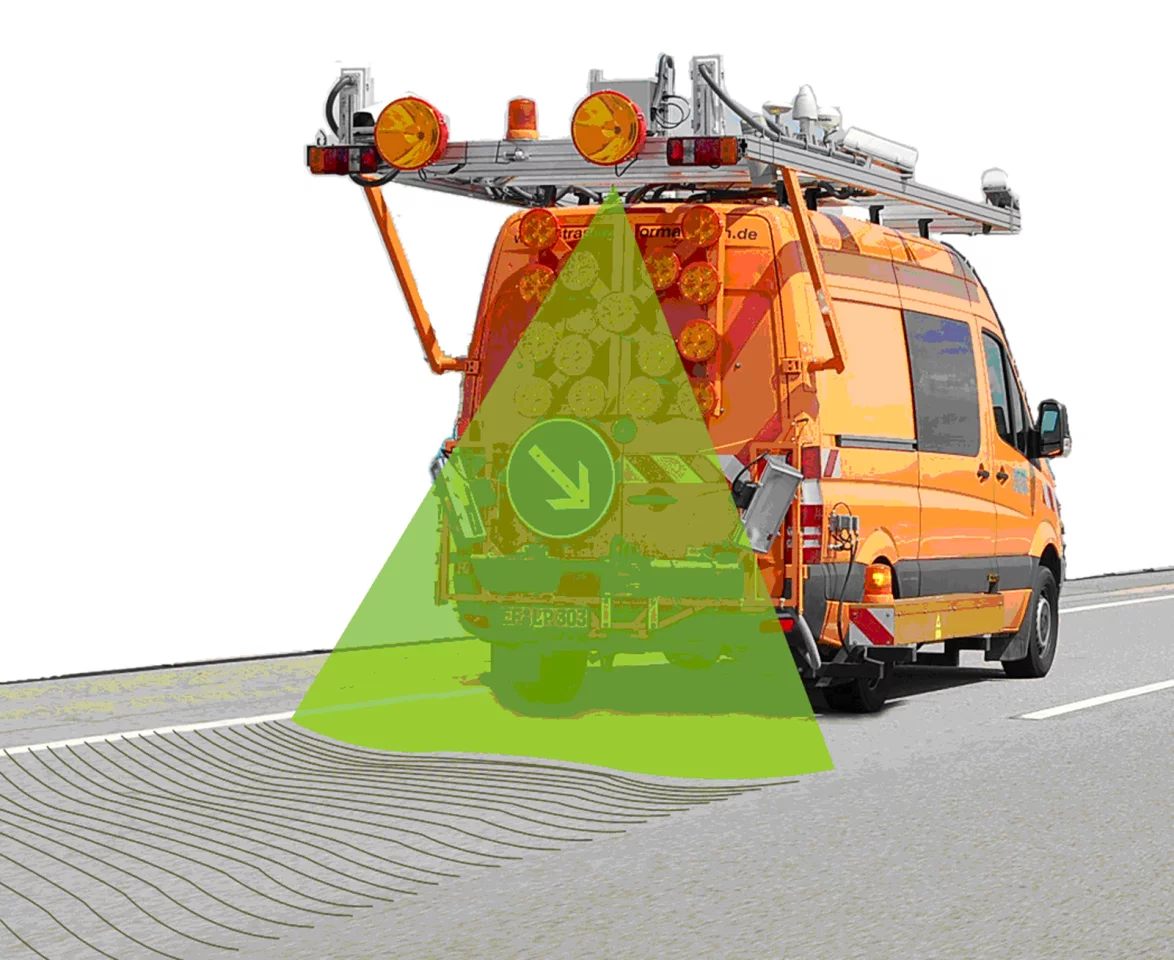 Fraunhofer's actual image of its road-scanning laser technology