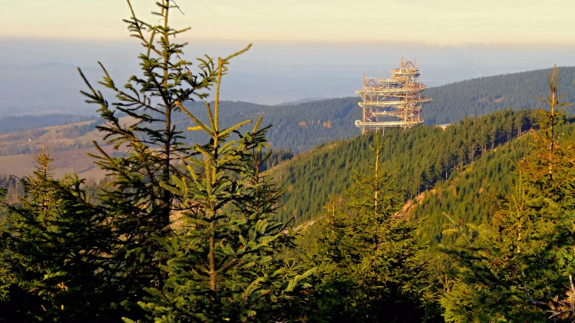 The Sky Walk is located at the top of a mountain 1,116 m (3,661 ft) above sea level