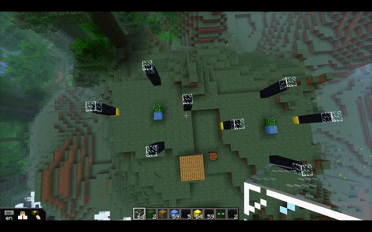 Aerial view of a quantum teleportation system in qCraft