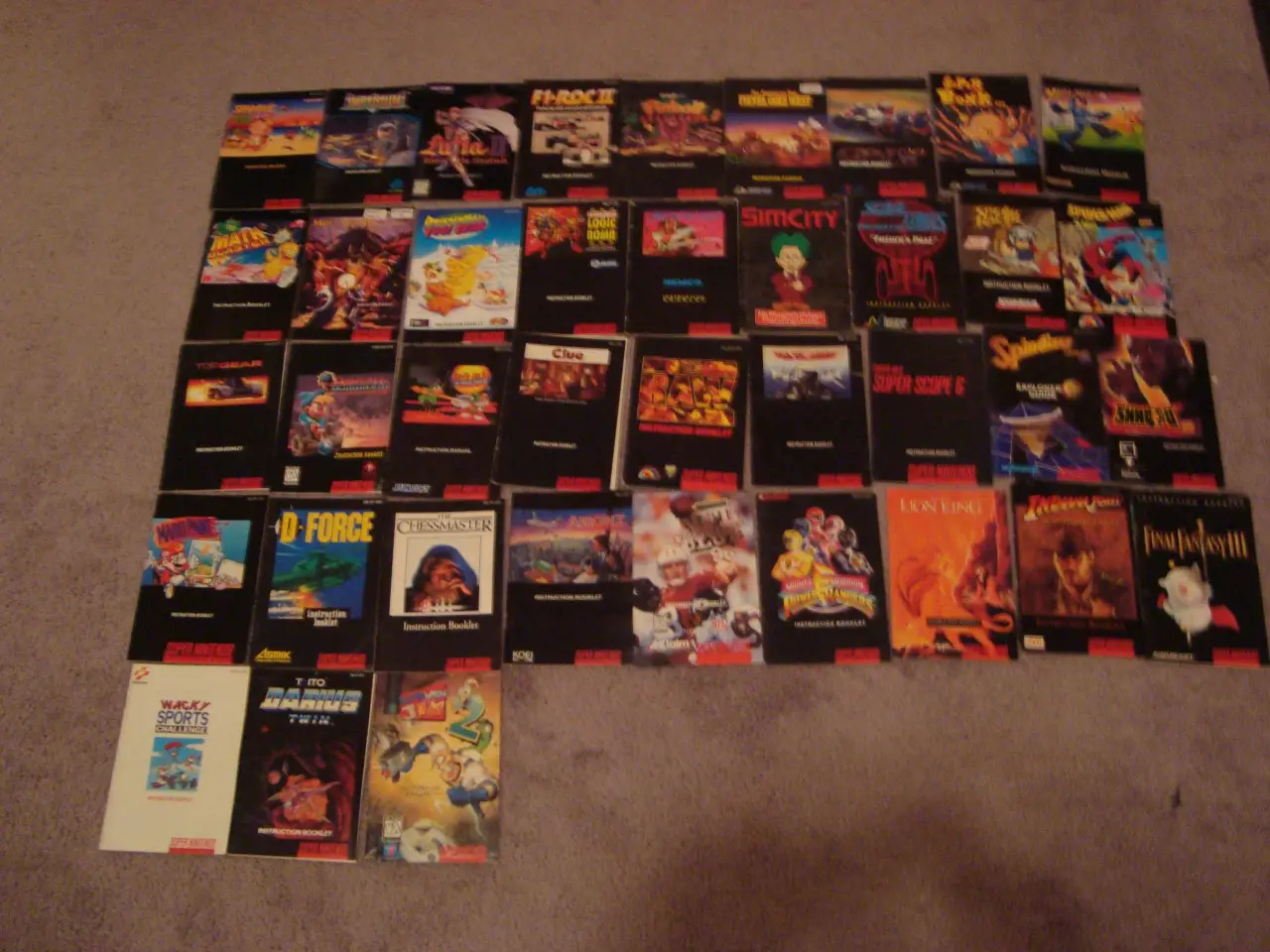 Part of the $25,000 SNES collection's boxes