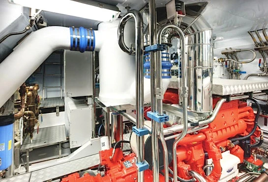 S/Y Antares III engine room